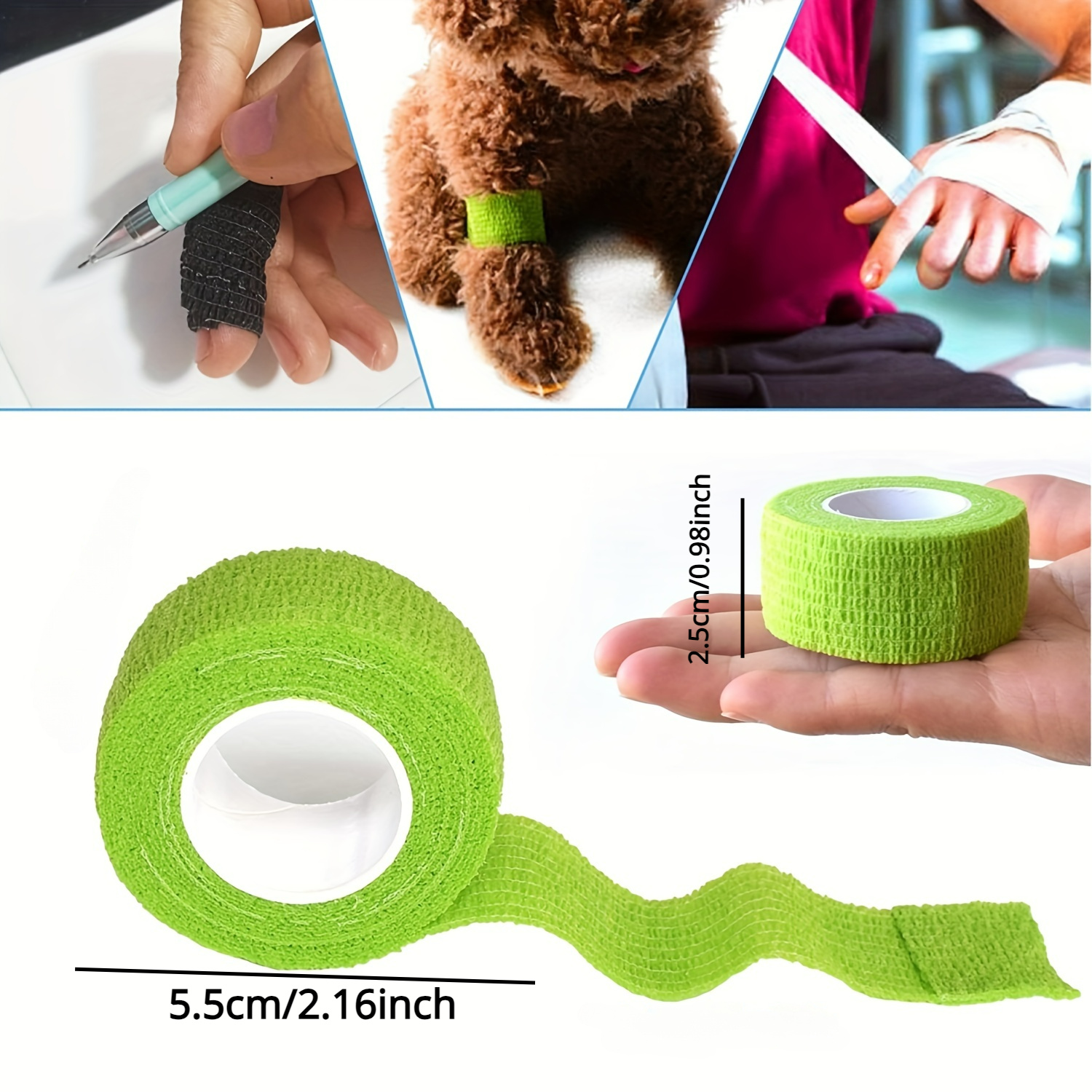 Self Adhesive Elastic Bandage Wrap, 12Pcs Set